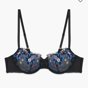 NWT Savage X Fenty Wallflower Embroidered Balconette Bra